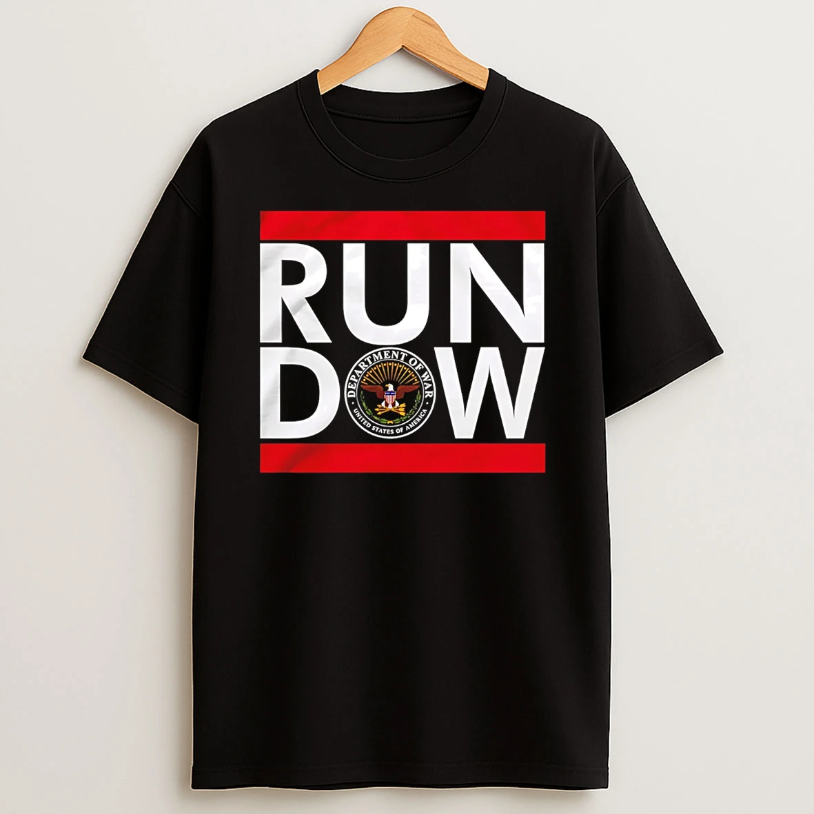 Run Dow Department Of War Logo T Shirt