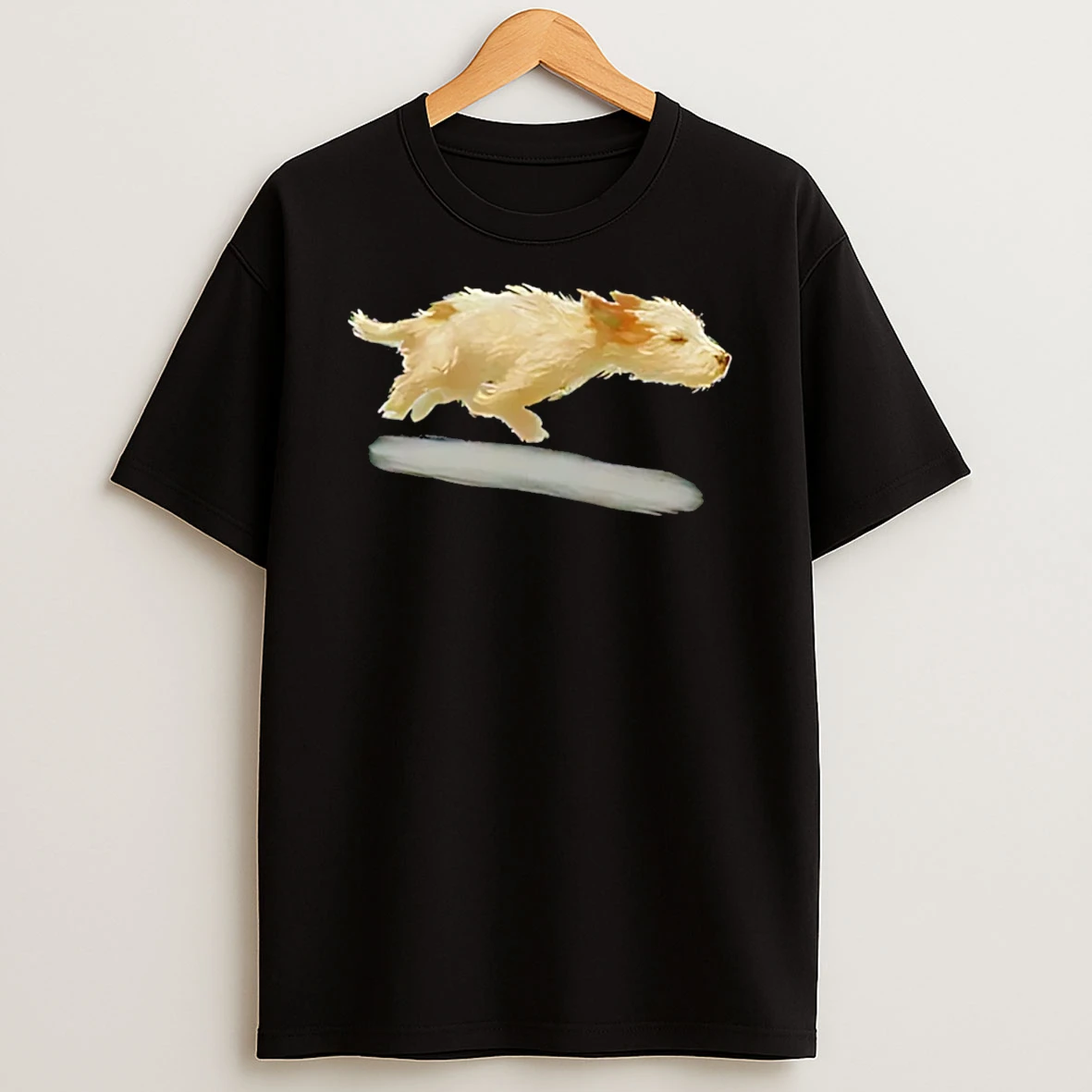 Running Dog Art Print Cute T Shirt