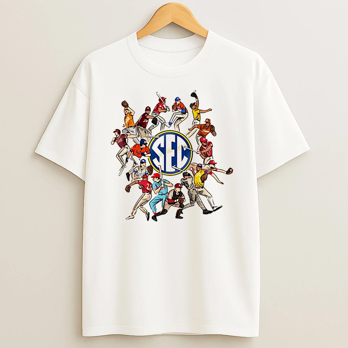 Sec Around The Clock Baseball Logo T Shirt