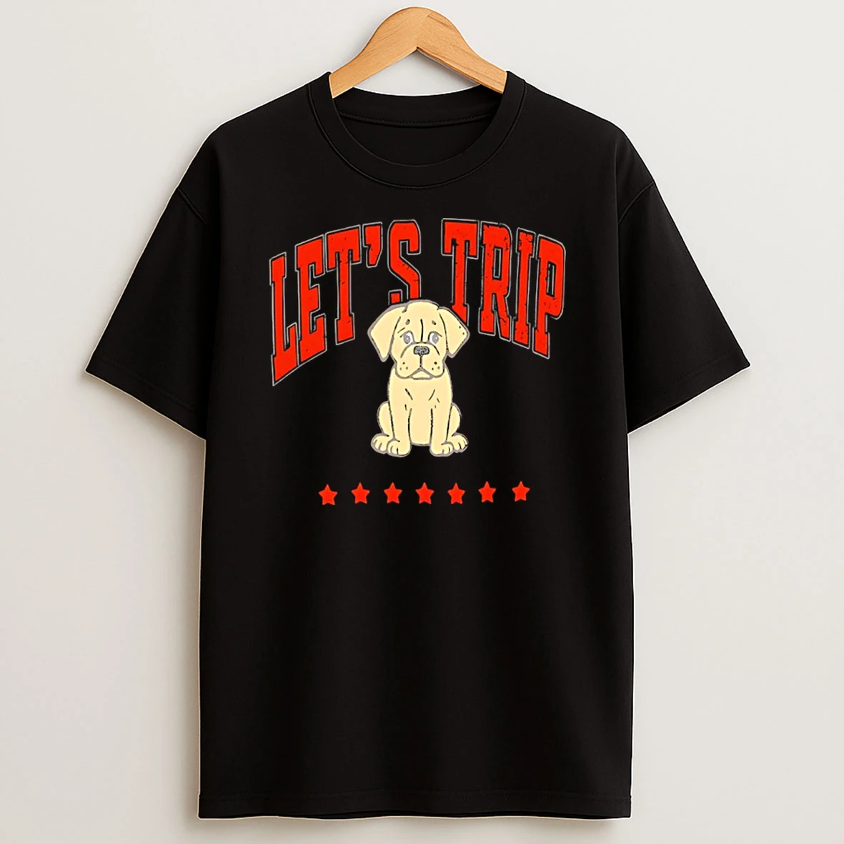 Sad Dog Lets Trip Seven Stars T Shirt
