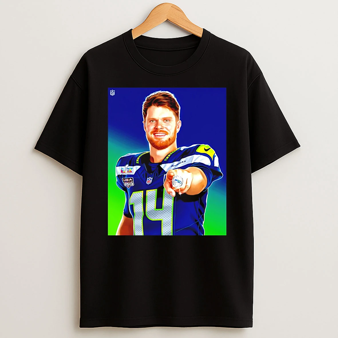 Sam Darnold Seattle Seahawks 2025 Super Bowl Lx Champions Ring T Shirt