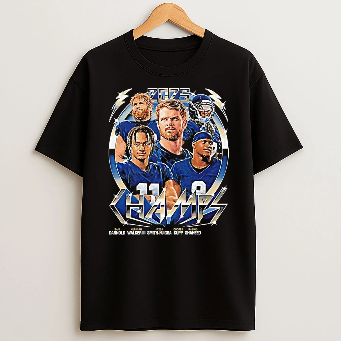 Sam Darnold And Players Seattle Seahawks Football 2025 Champs T Shirt