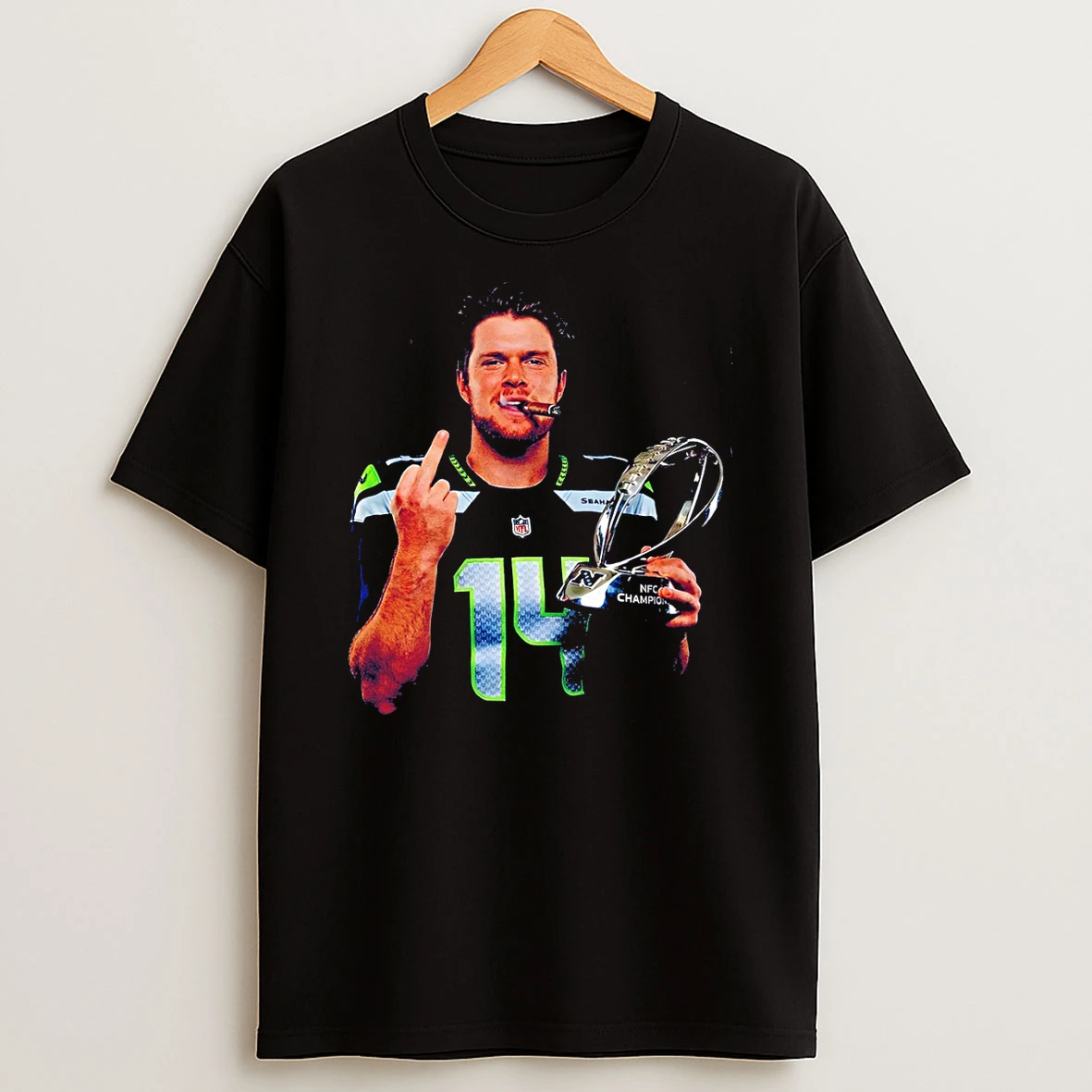 Sam Darnold Smoking Middle Finger Holding Cup Seattle Seahawks Football 2026 T Shirt
