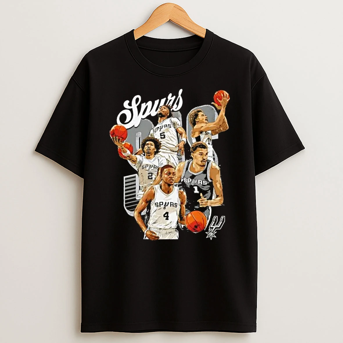 San Antonio Spurs 2026 Starting 5 Basketball T Shirt