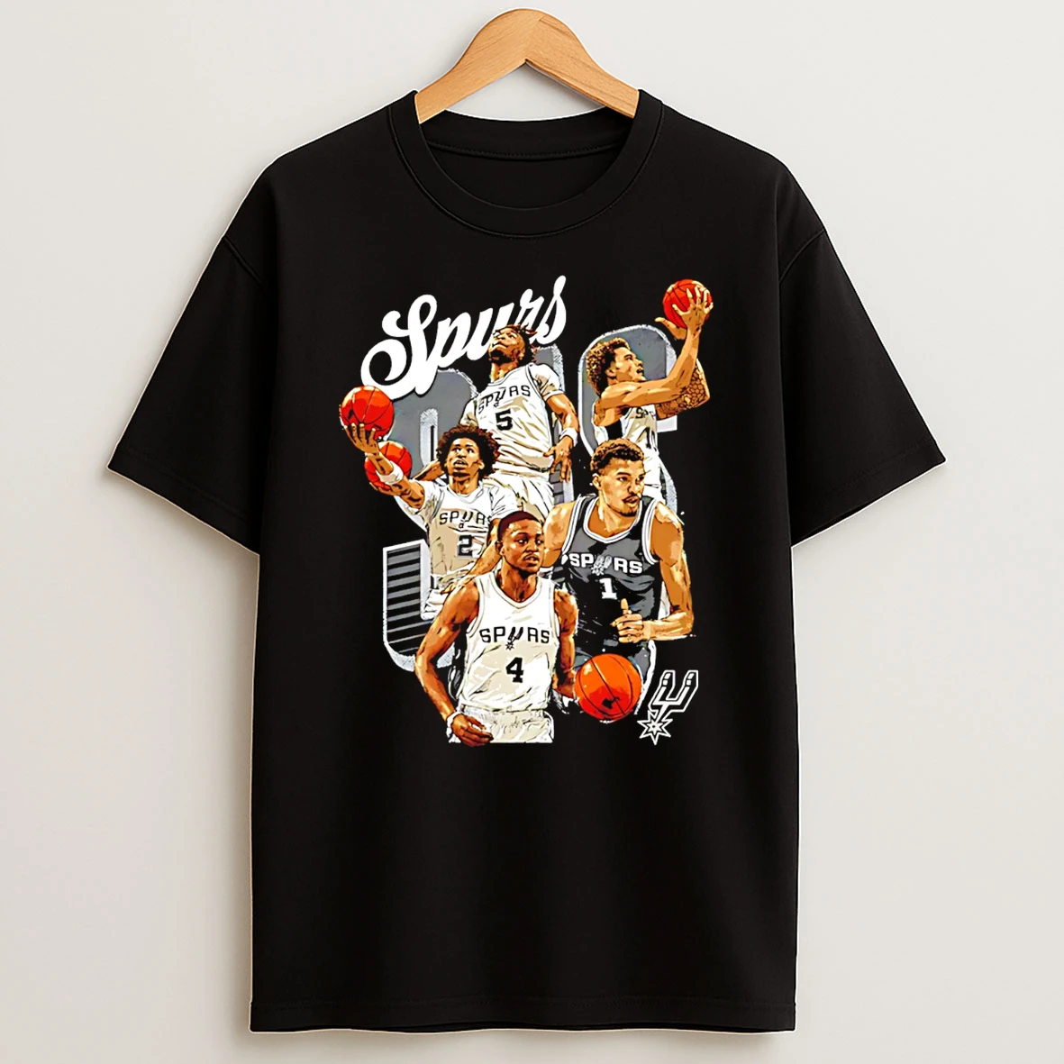 San Antonio Spurs 2026 Starting 5 Graphic T Shirt