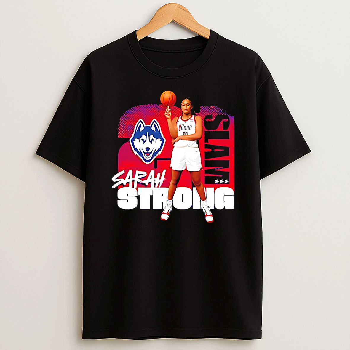 Sarah Strong No 21 Uconn Huskies Slam T Shirt