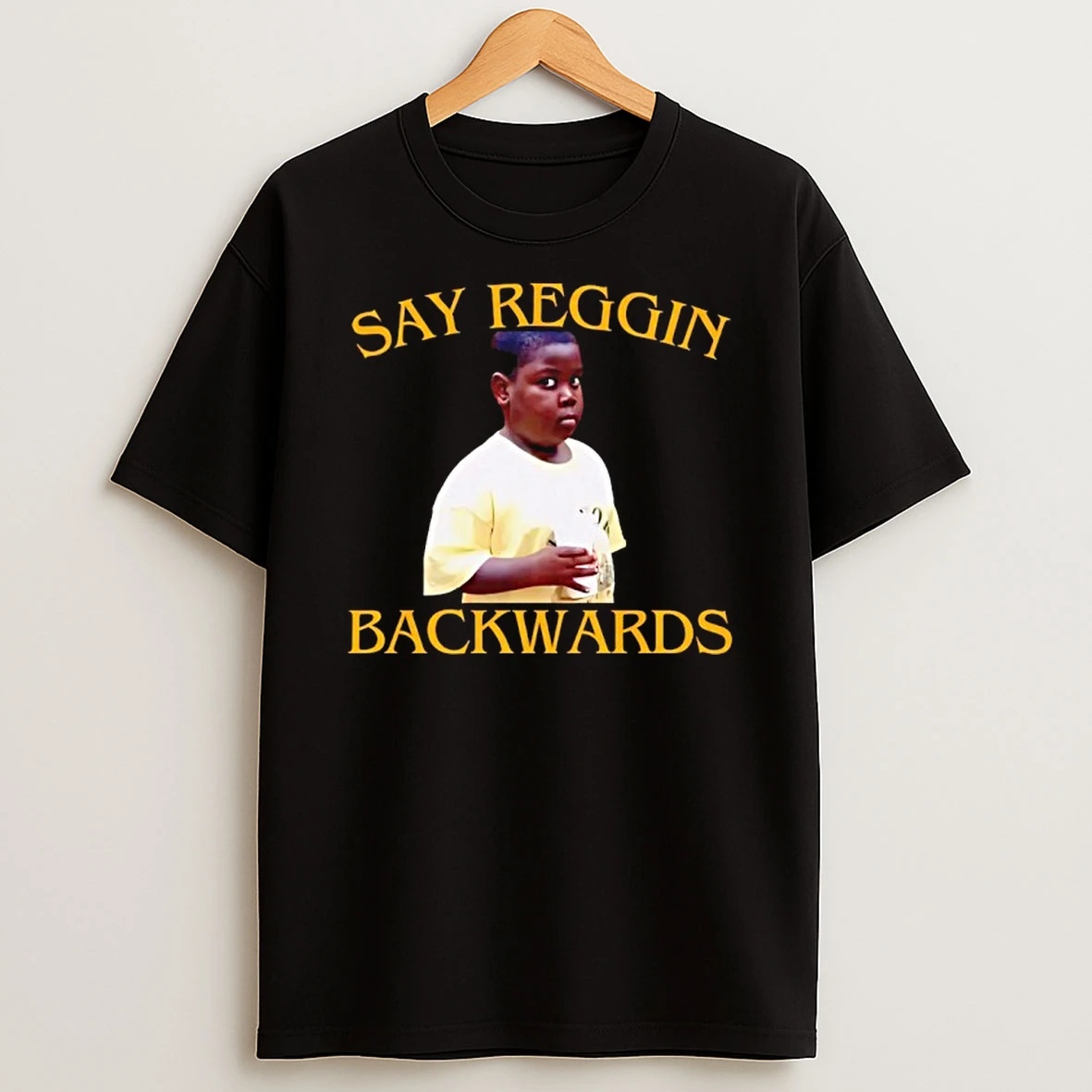 Say Reggin Backwards Graphic T Shirt