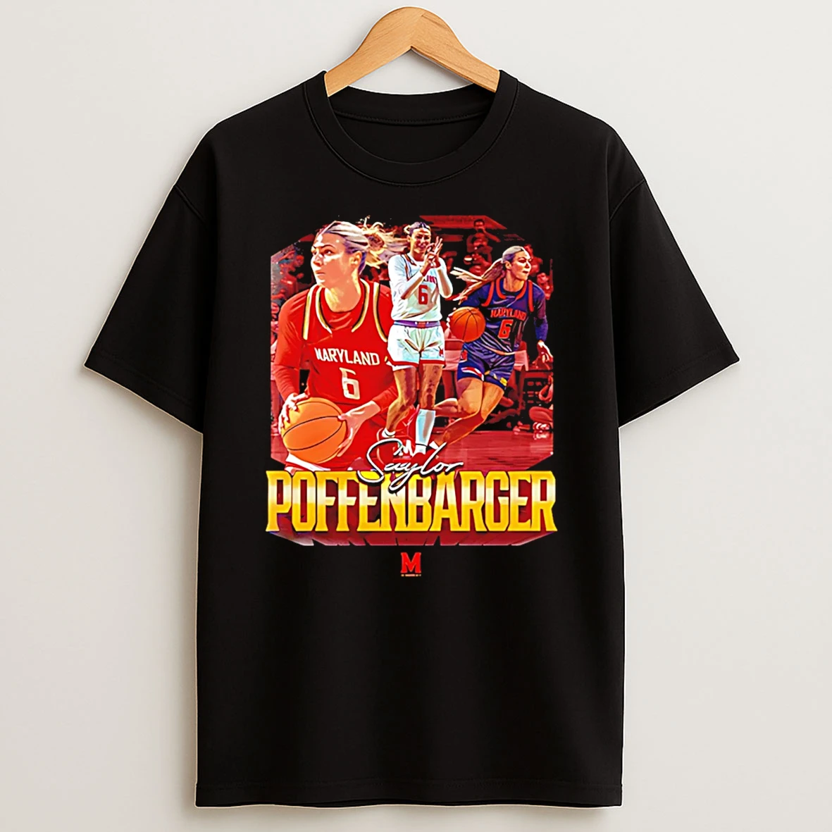 Saylor Poffenbarger Maryland Basketball Ncaa Player Collage T Shirt