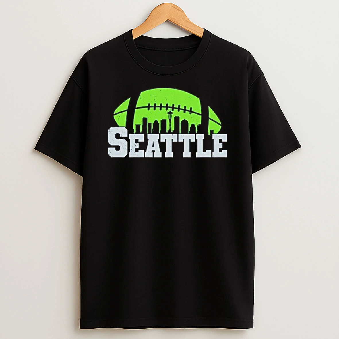 Seahawks Football Seattle Skyline T Shirt