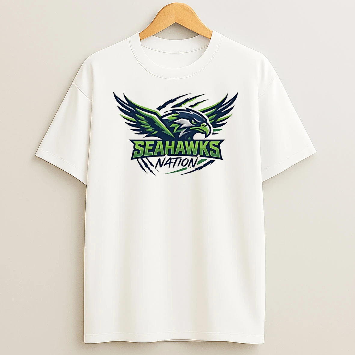Seahawks Nation Football Team Logo T Shirt