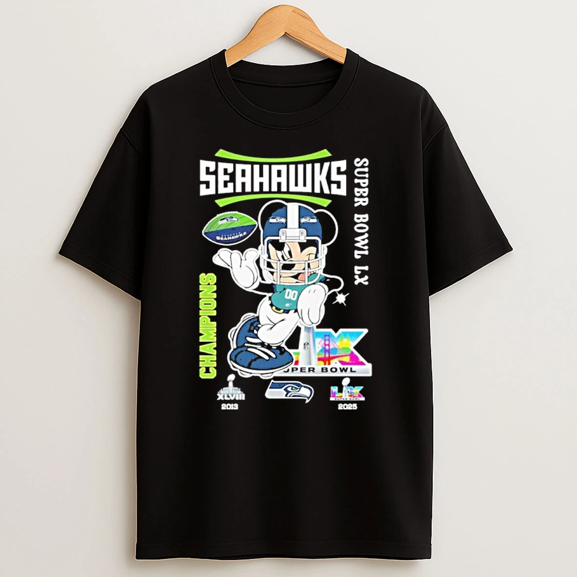 Seahawks Super Bowl Lx Champions Logo T Shirt