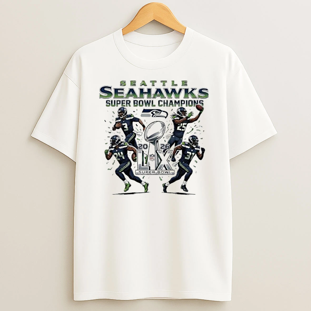 Seattle Football Champions Lx 2026 Moment Players Graphic T Shirt