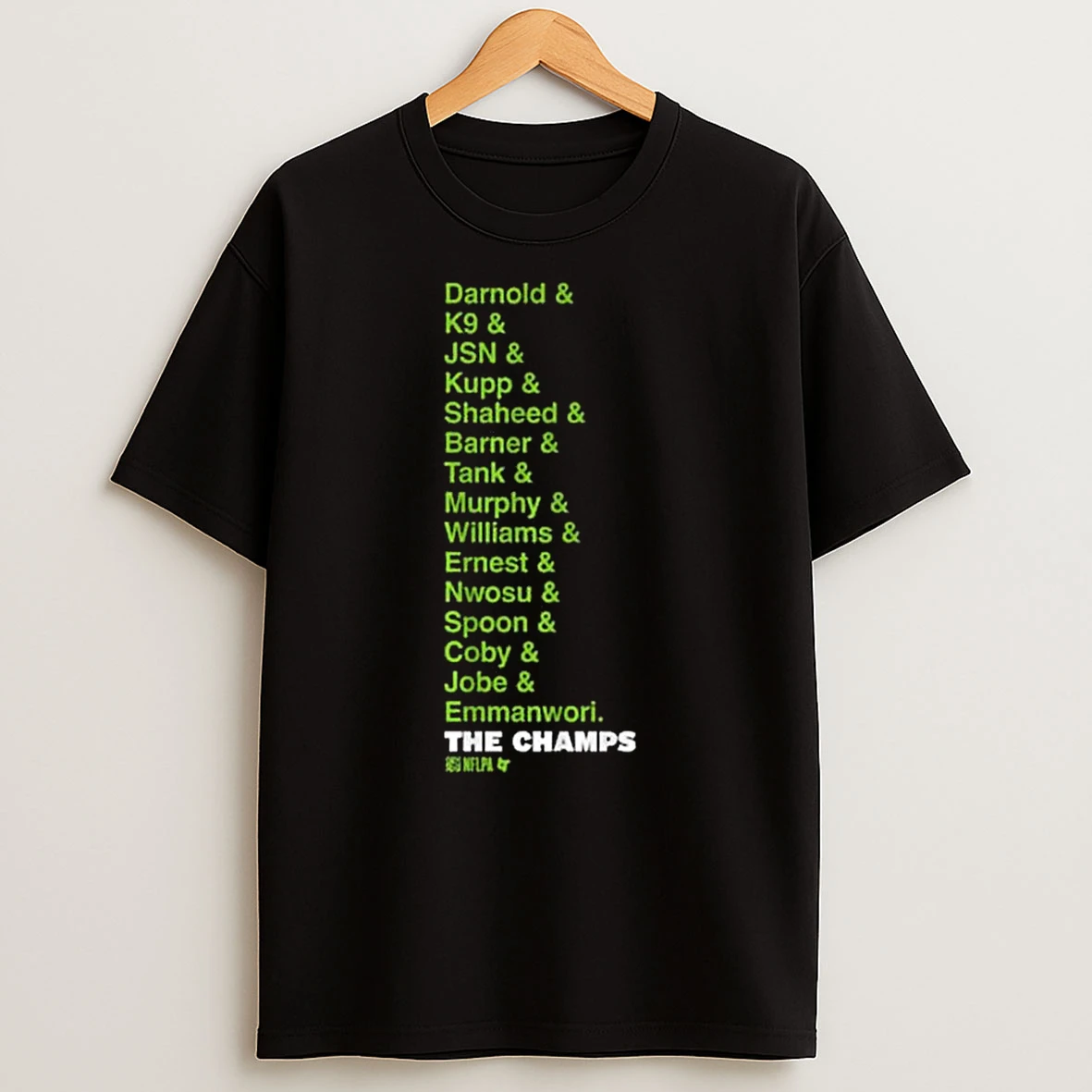 Seattle Football Champs List T Shirt