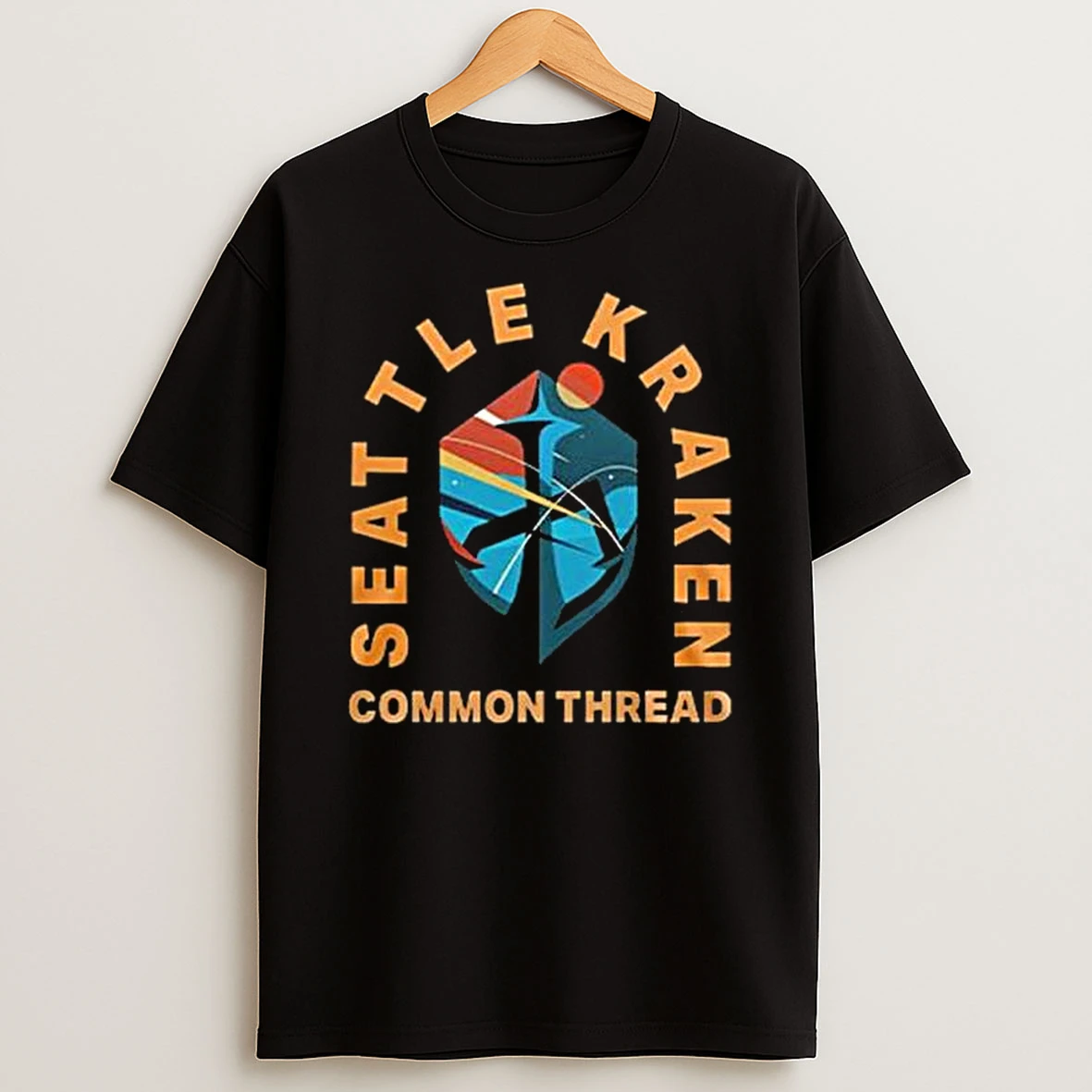 Seattle Kraken Black Hockey History Night 2026 Common Thread T Shirt