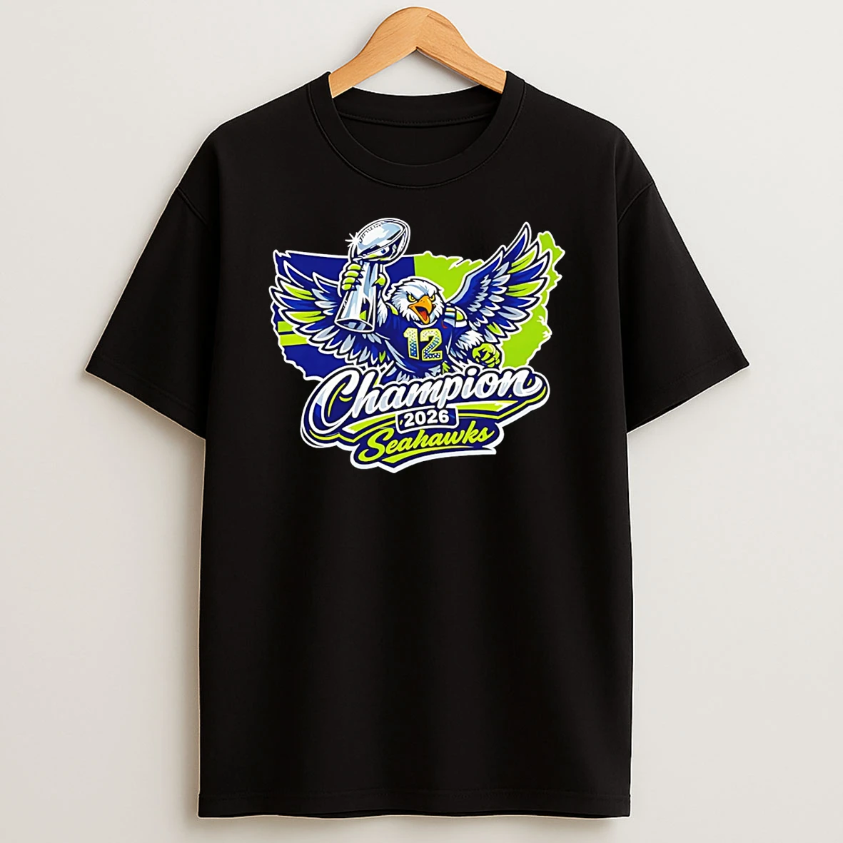 Seattle Seahawk Super Bowl Lx Champions 2026 Bird T Shirt