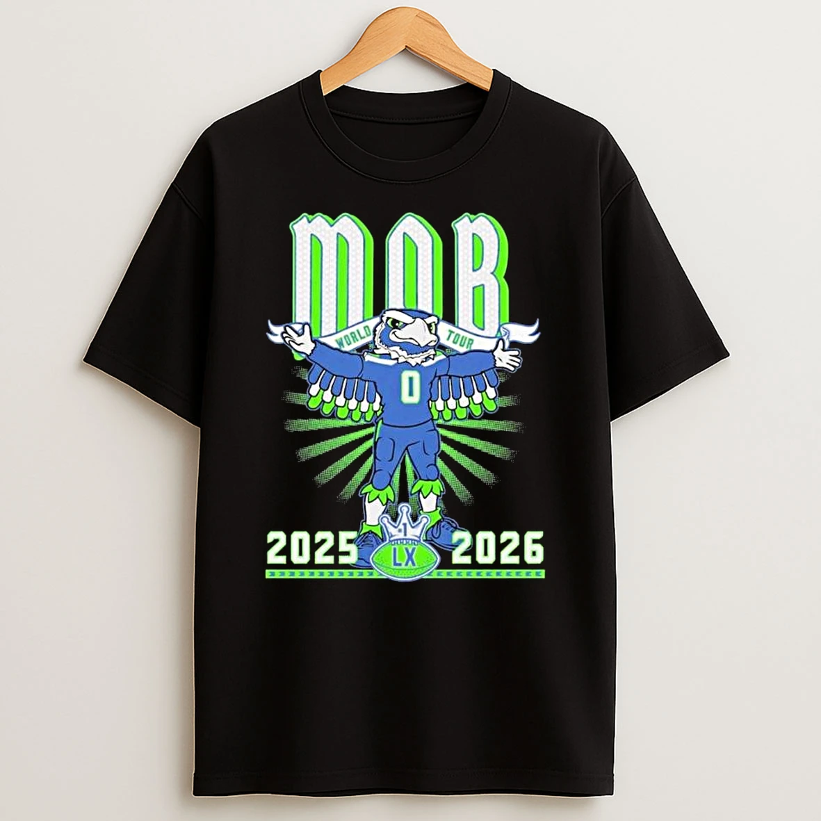 Seattle Seahawks 2025 2026 Nfl Mob World Tour Super Bowl Lx T Shirt