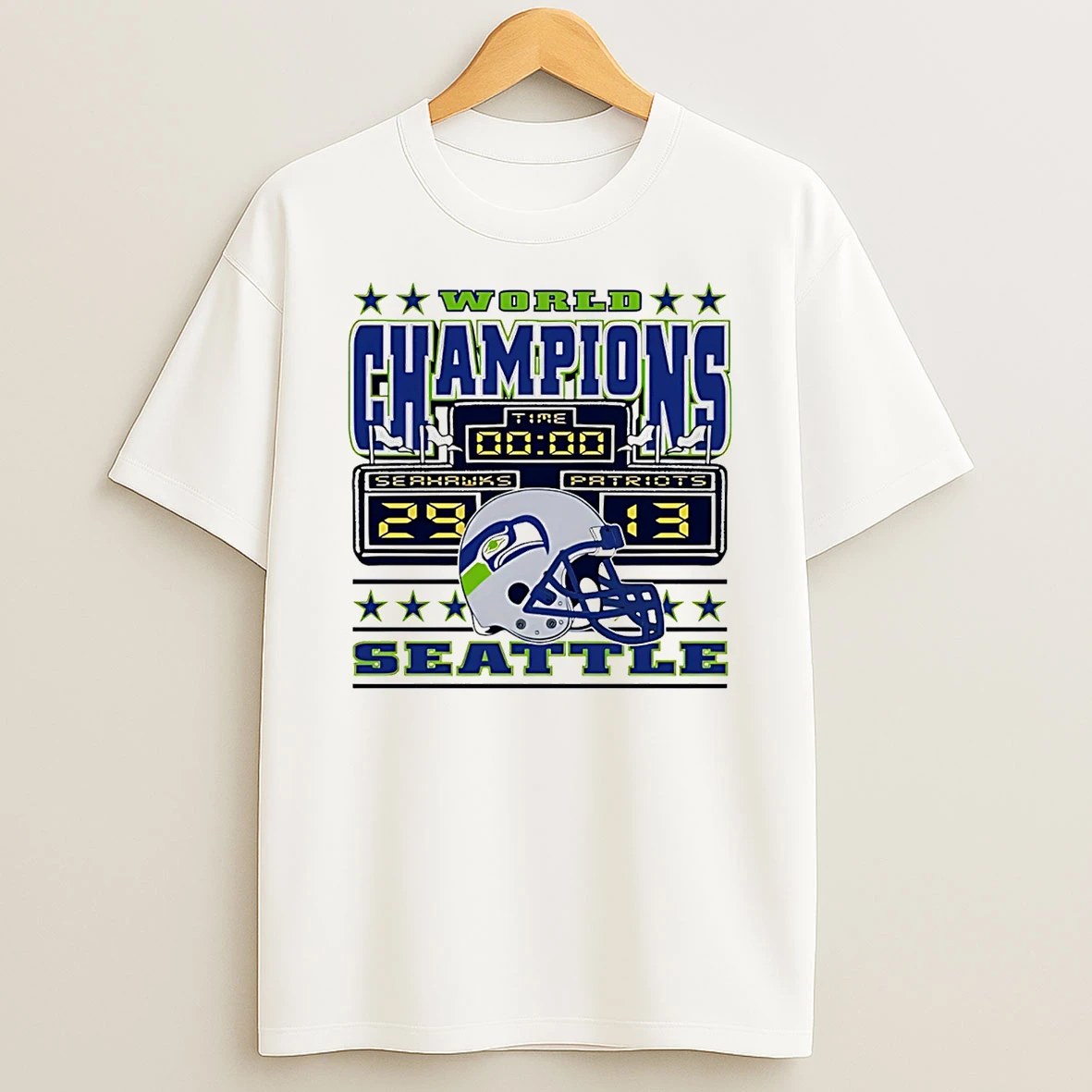Seattle Seahawks 2025 26 Super Bowl Lx Champions 29 13 Score T Shirt