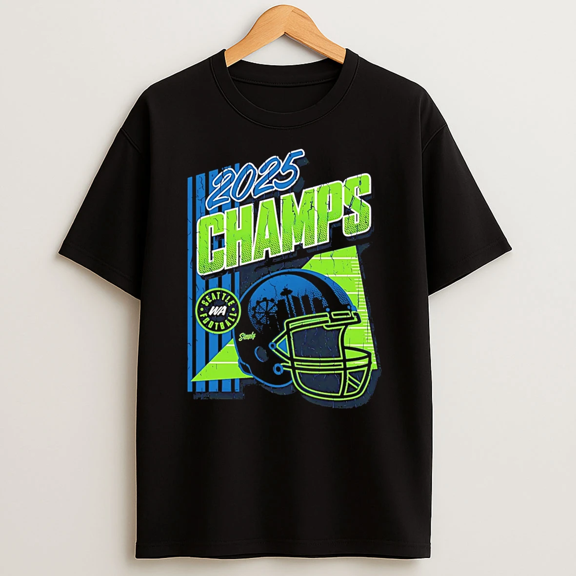 Seattle Seahawks 2025 Champs Helmet T Shirt