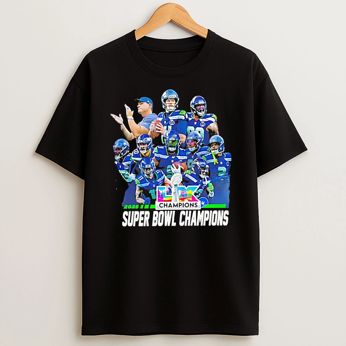 Seattle Seahawks 2025 Super Bowl Champions Graphic T Shirt