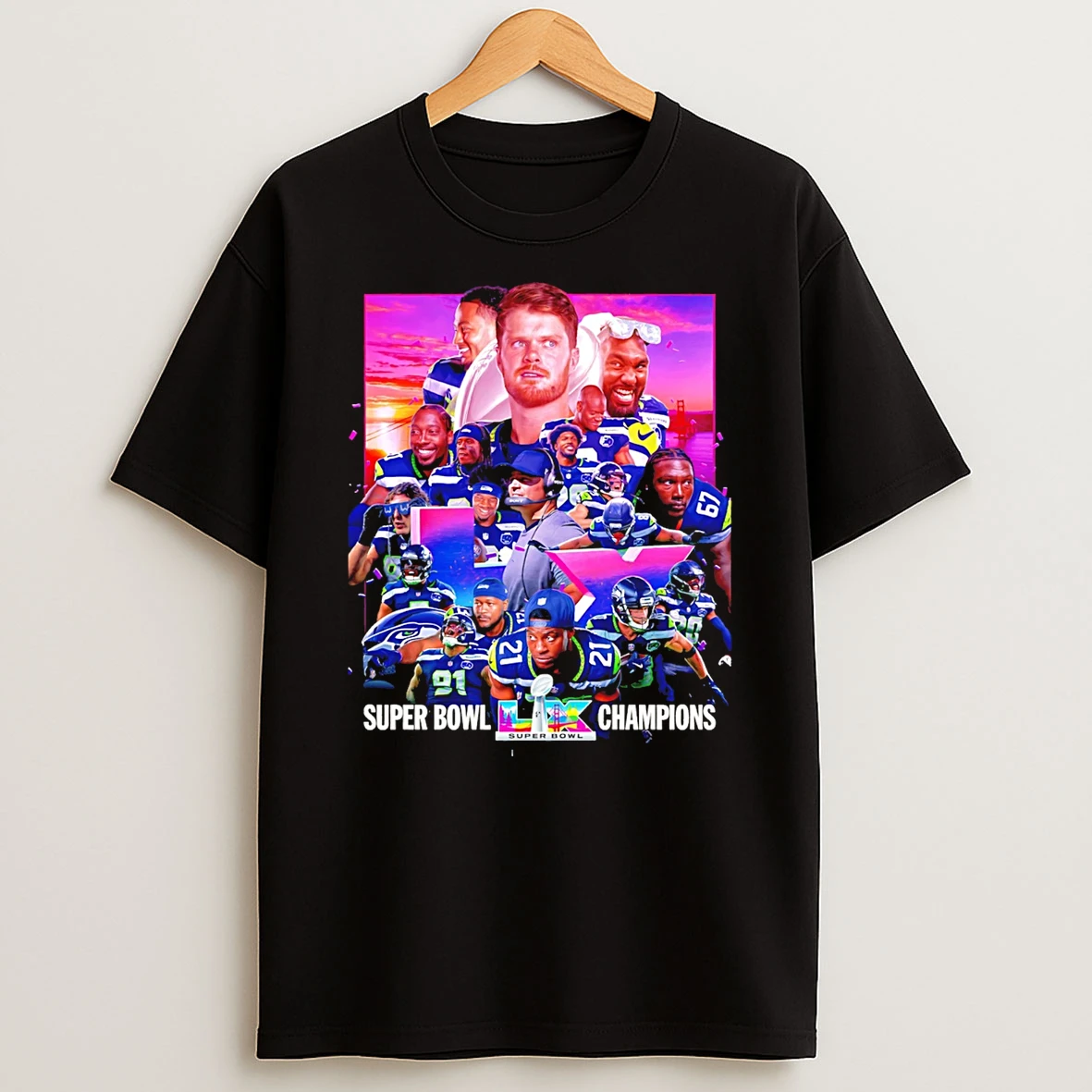 Seattle Seahawks 2025 Super Bowl Lx Champions T Shirt