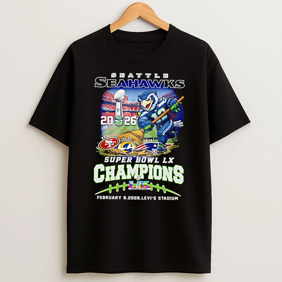 Seattle Seahawks 2026 Super Bowl Champions Mascot Cup T Shirt