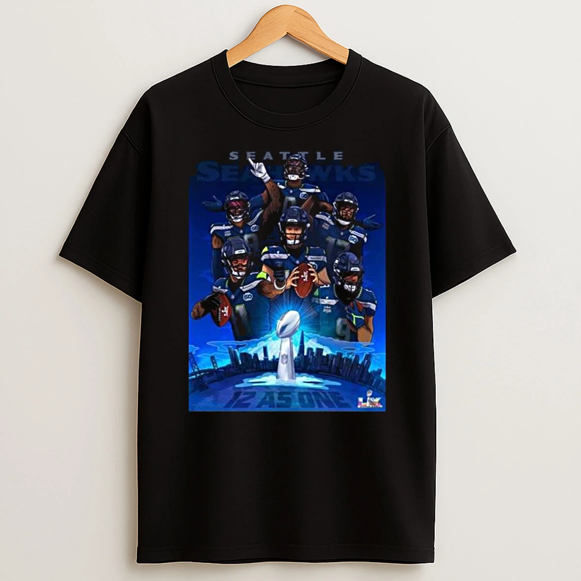 Seattle Seahawks 2026 Super Bowl Lx Champions 12 As One T Shirt