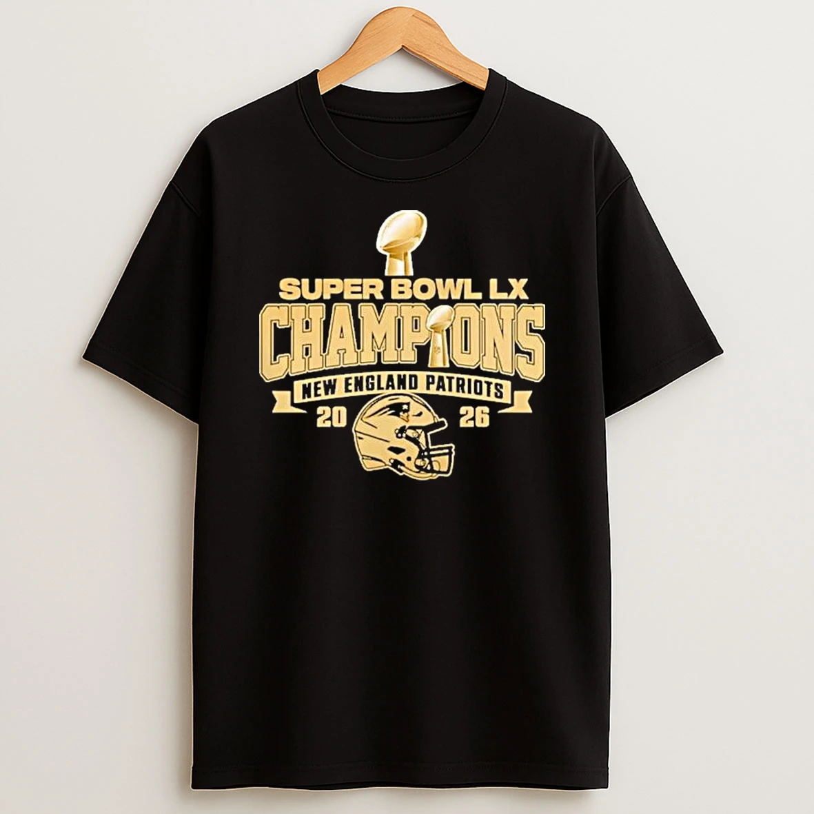 Seattle Seahawks 2026 Super Bowl Lx Champions Helmet Gold T Shirt