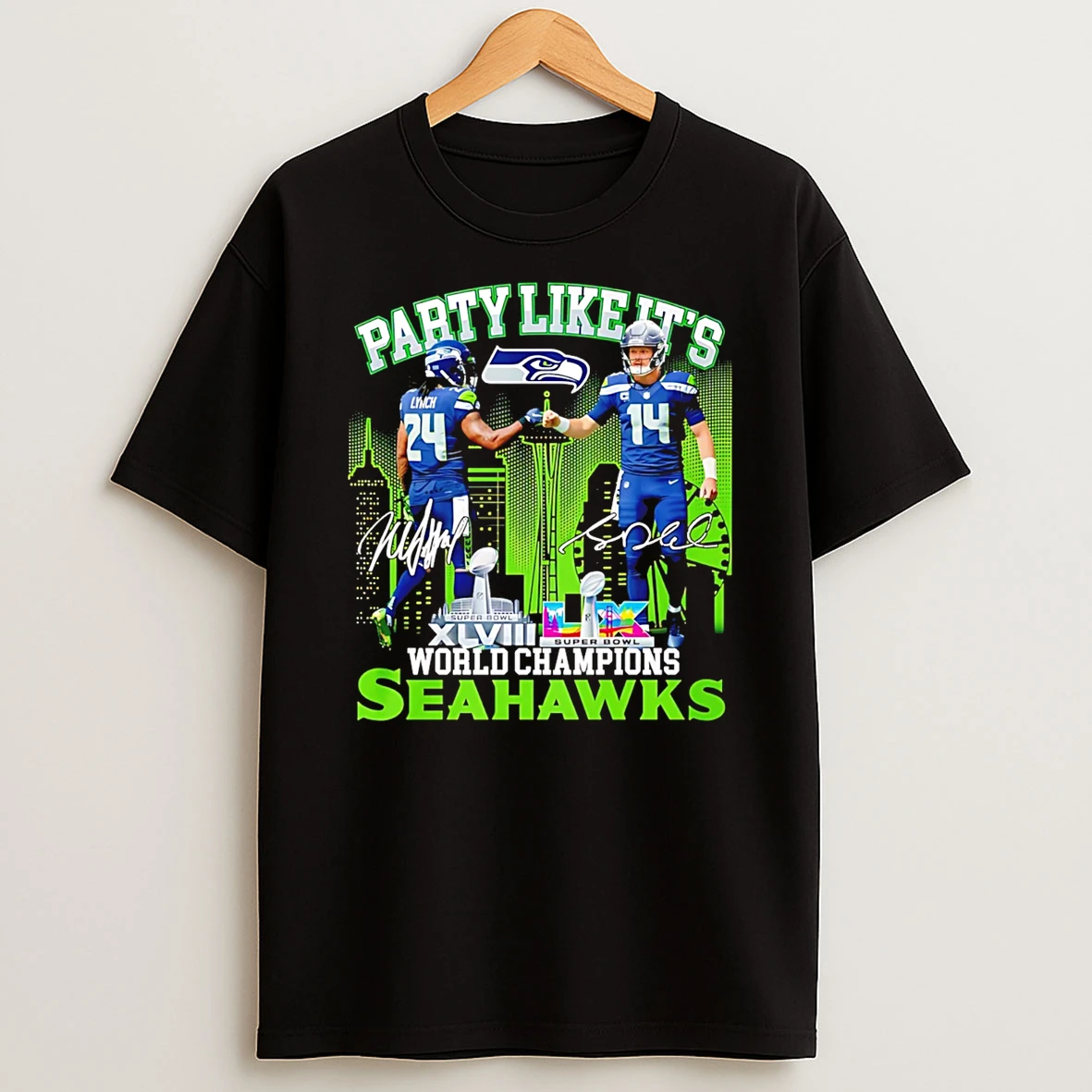 Seattle Seahawks 2026 World Champions Party Like Its T Shirt