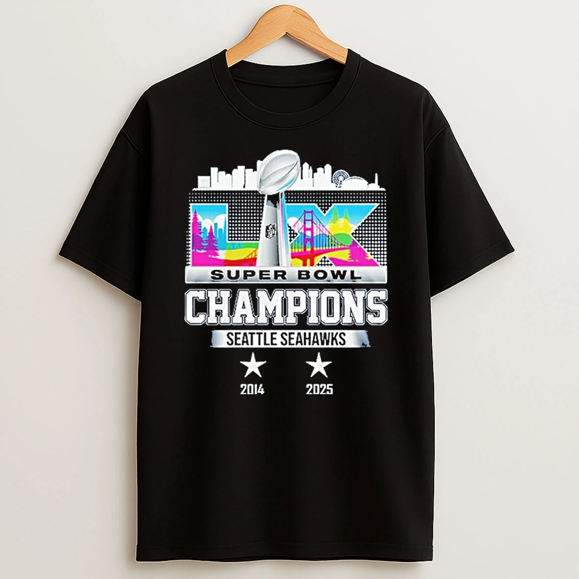 Seattle Seahawks 2x Super Bowl Champions 2014 2025 T Shirt