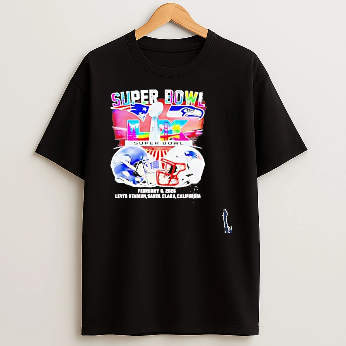 Seattle Seahawks Face To Face New England Patriots Super Bowl Lx T Shirt
