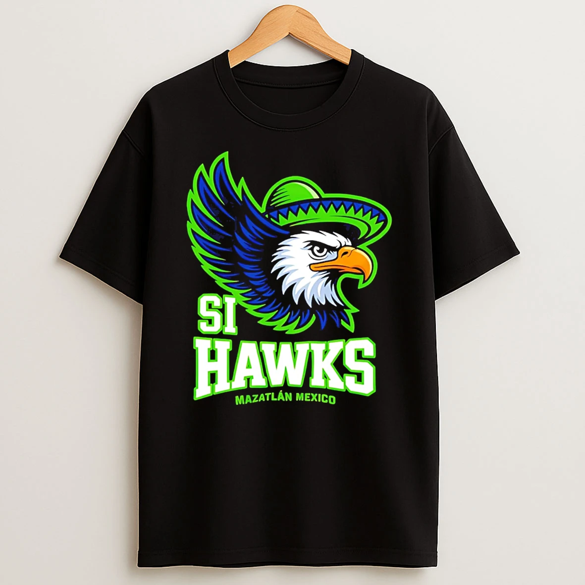 Seattle Seahawks Fiesta Hawk Mexican Sombrero Eagle T Shirt