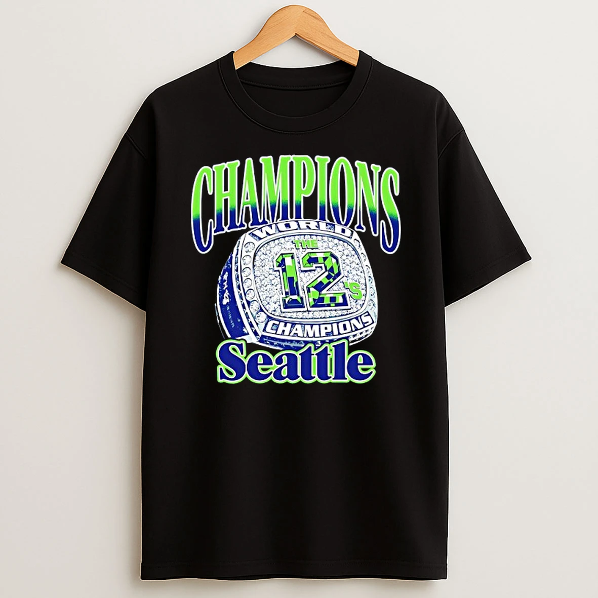 Seattle Seahawks Football Champions Ring 2025 The 12s T Shirt