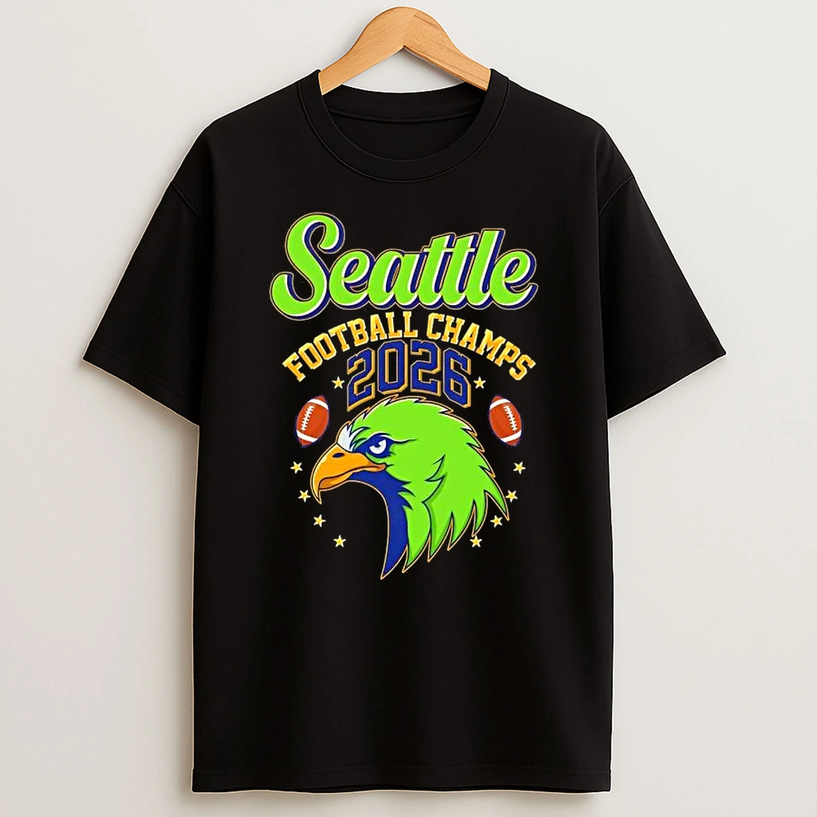 Seattle Seahawks Football Champs 2026 Graphic T Shirt
