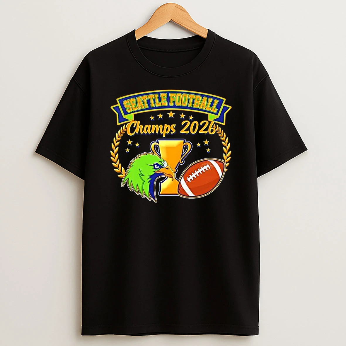 Seattle Seahawks Football Champs 2026 Trophy T Shirt