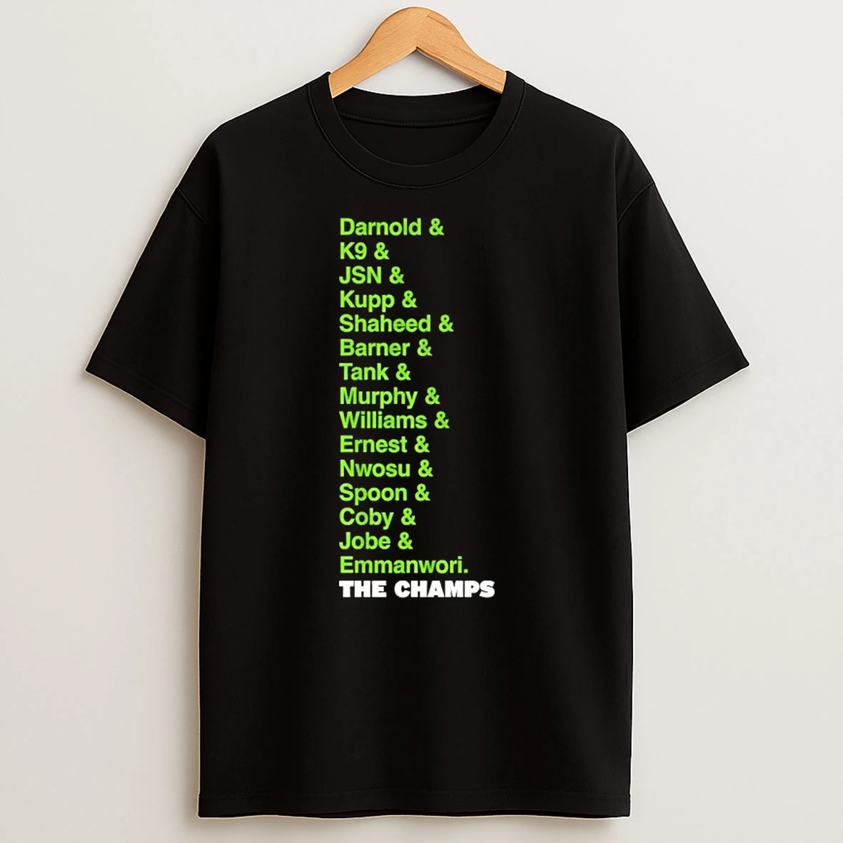Seattle Seahawks Football Champs List Names T Shirt
