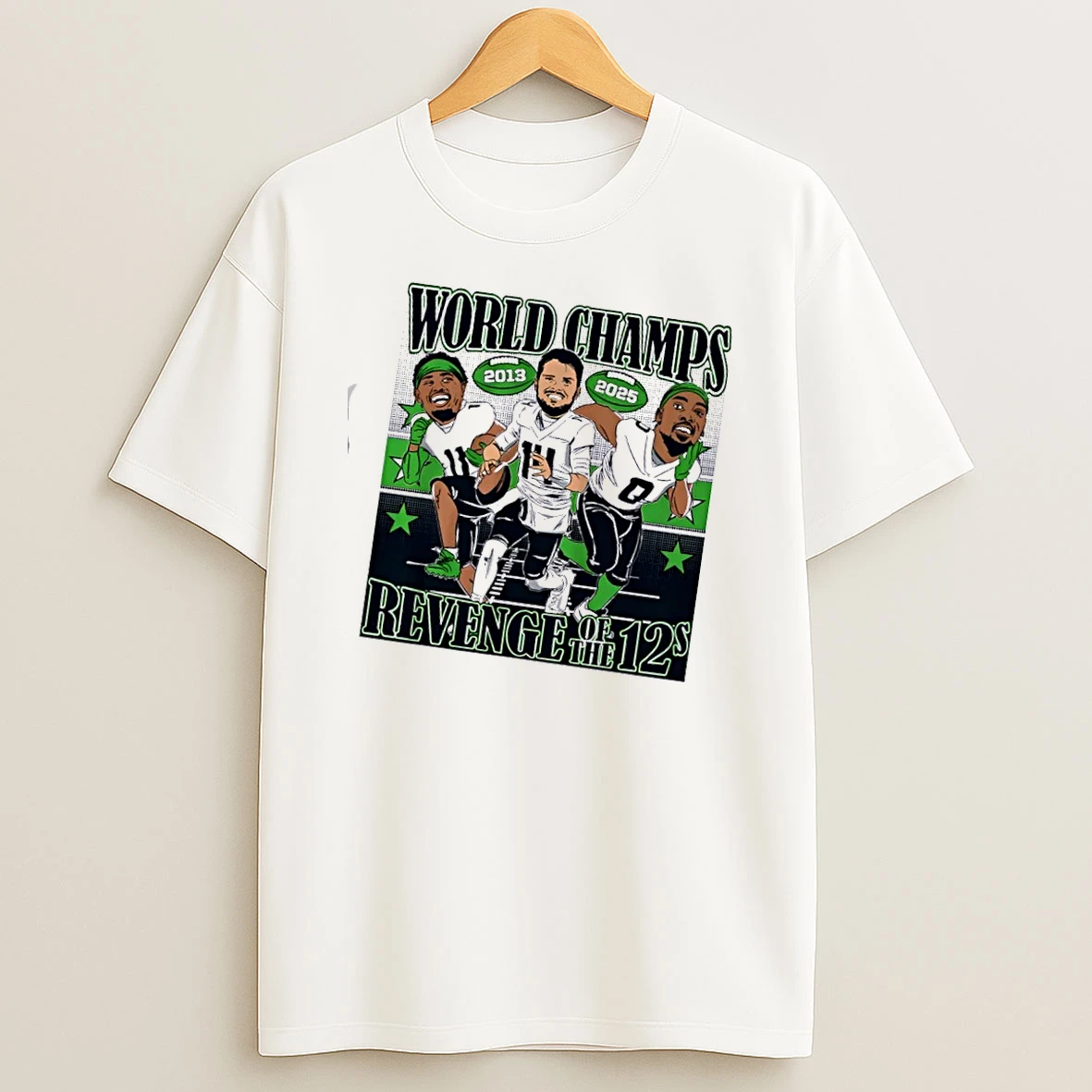 Seattle Seahawks Football World Champions Caricatures T Shirt