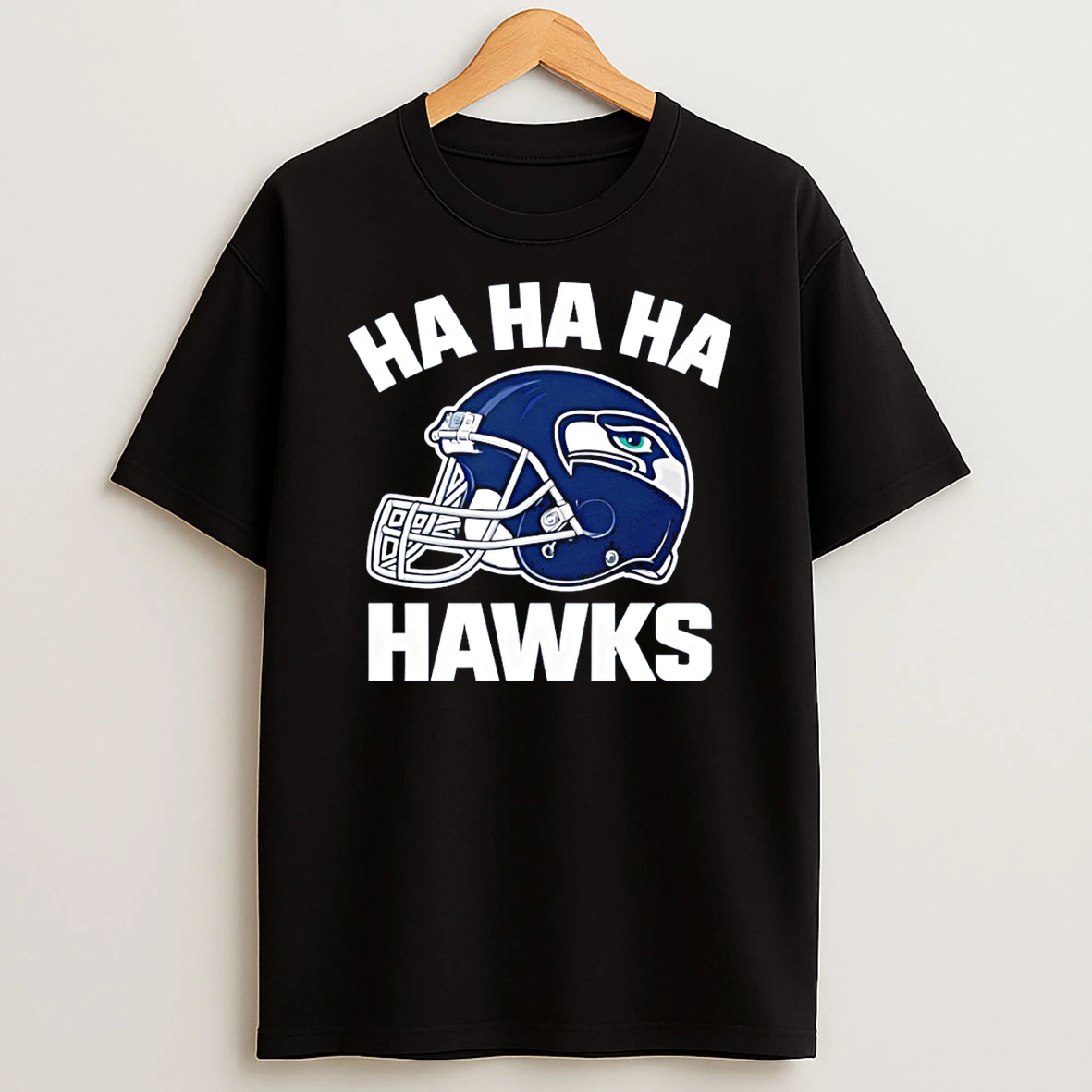Seattle Seahawks Football Helmet Super Bowl 2026 Ha Ha Ha Hawks T Shirt