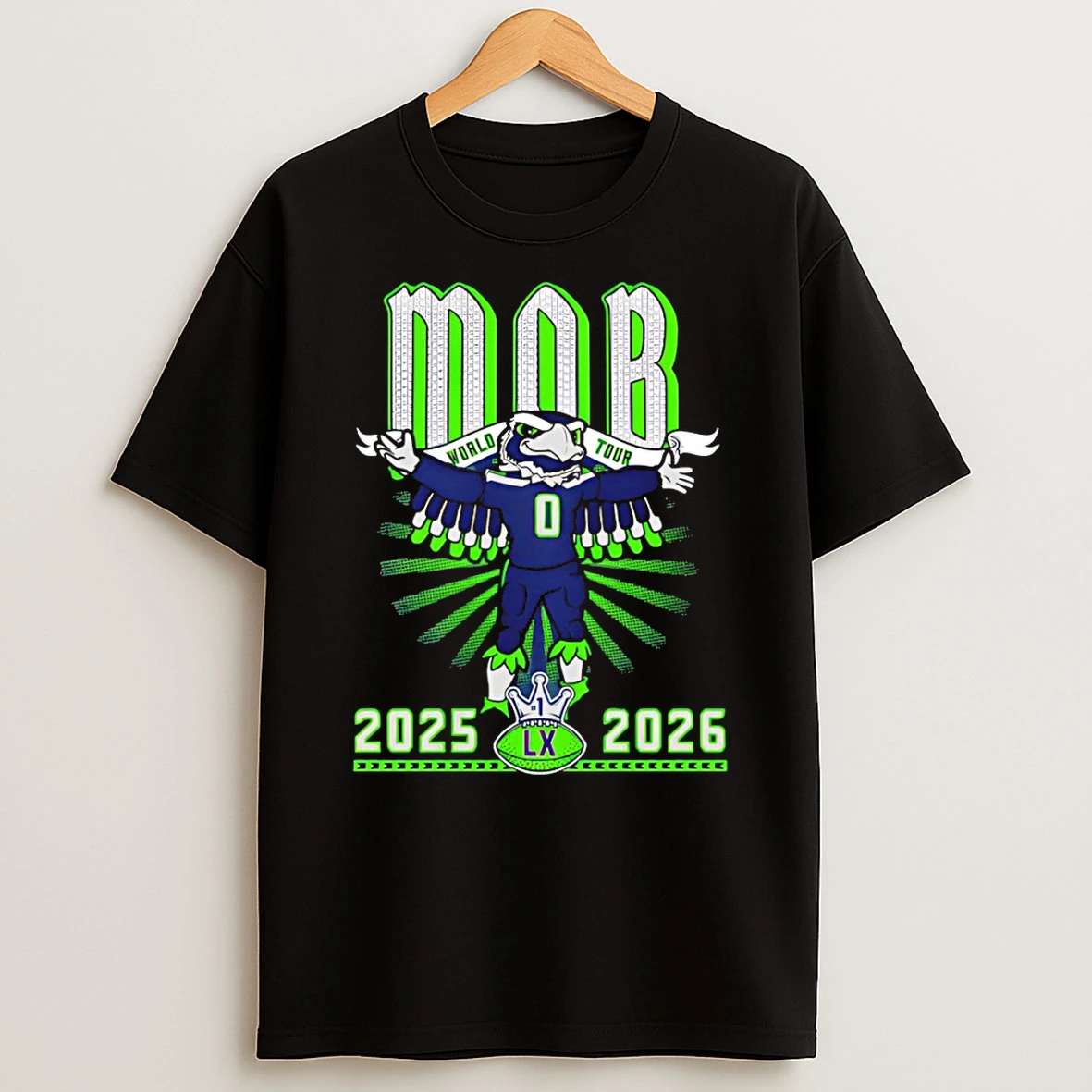 Seattle Seahawks Lx Champions Mob World Tour 2025 2026 T Shirt