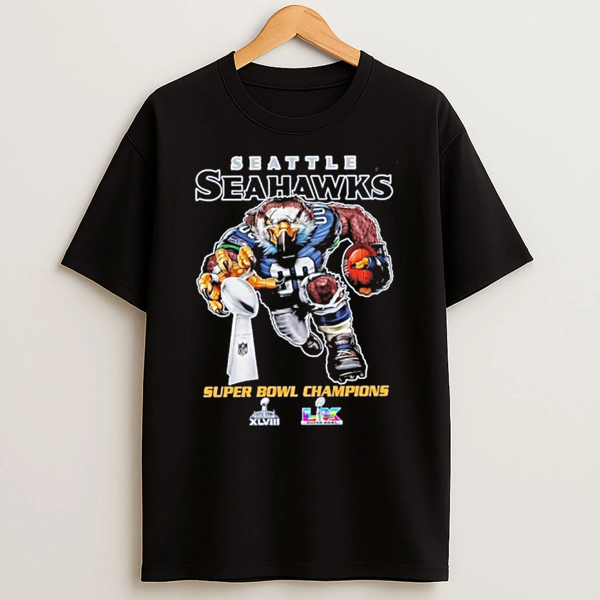 Seattle Seahawks Mascot Super Bowl Champions T Shirt