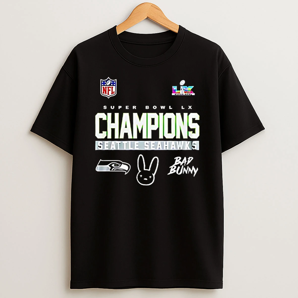 Seattle Seahawks Nfl Bad Bunny Football 2026 Super Bowl T Shirt