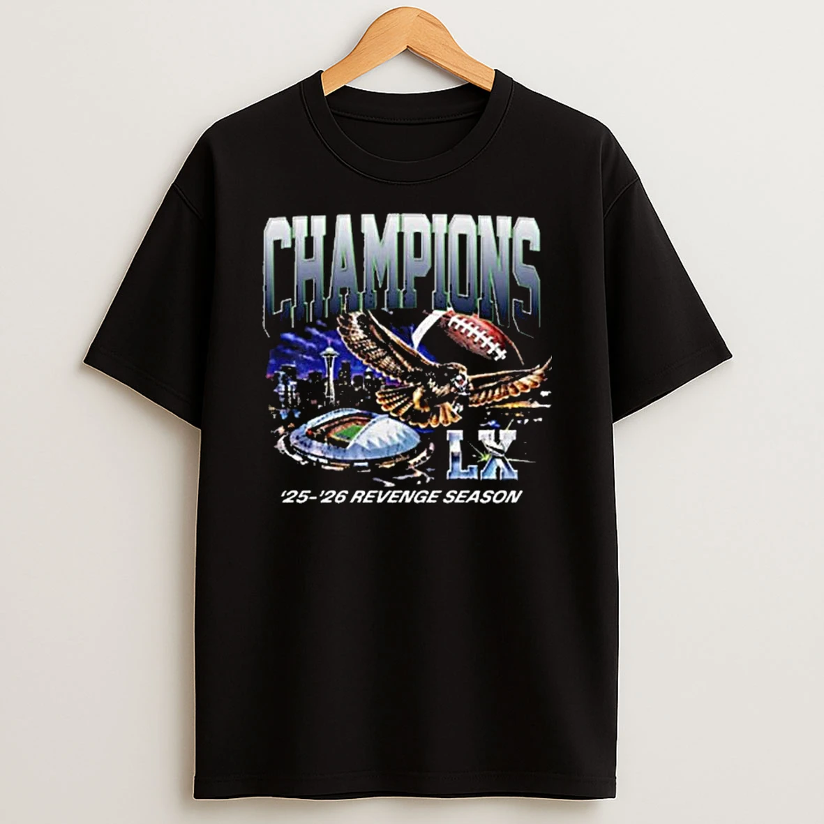 Seattle Seahawks New Champions Nfl Super Bowl Lx 2026 25 26 Revenge Season T Shirt