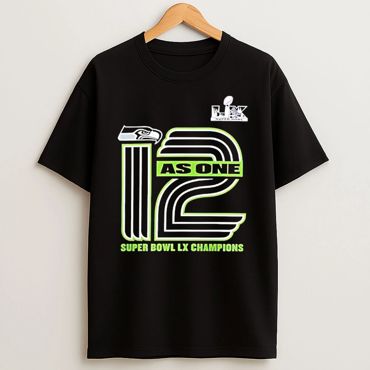 Seattle Seahawks On Top Super Bowl Champions 12 As One T Shirt