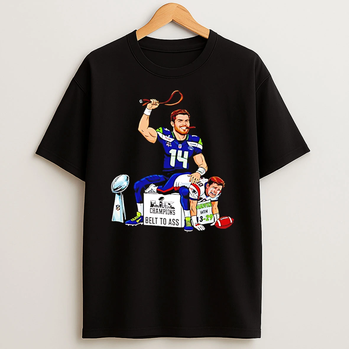 Seattle Seahawks Sb Lx Champs Seahawks Sam Darnorld Belt To Ass Maye 2026 T Shirt