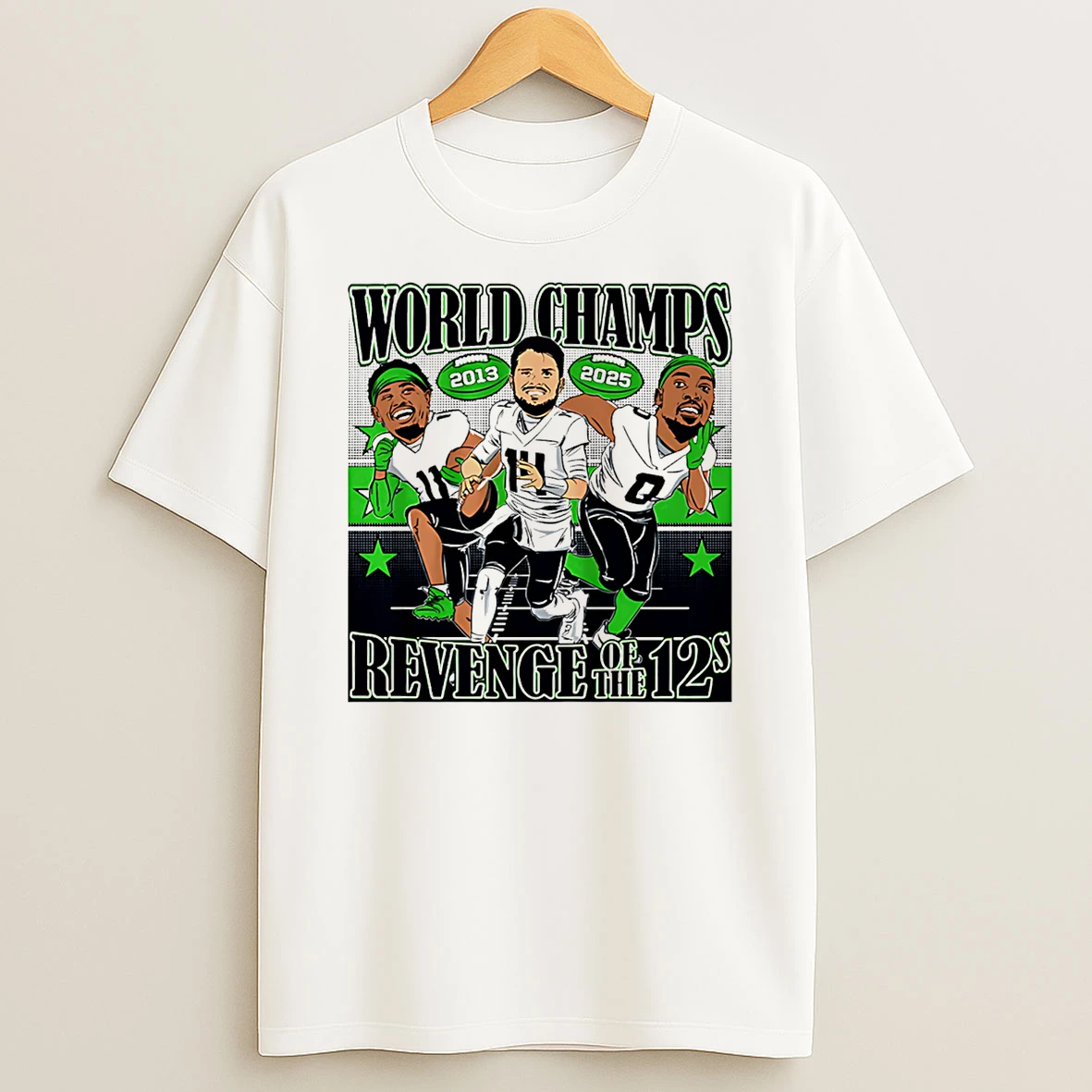 Seattle Seahawks Sam Darnold Jaxon Smith Njigba Demarcus Lawrence World Champions T Shirt