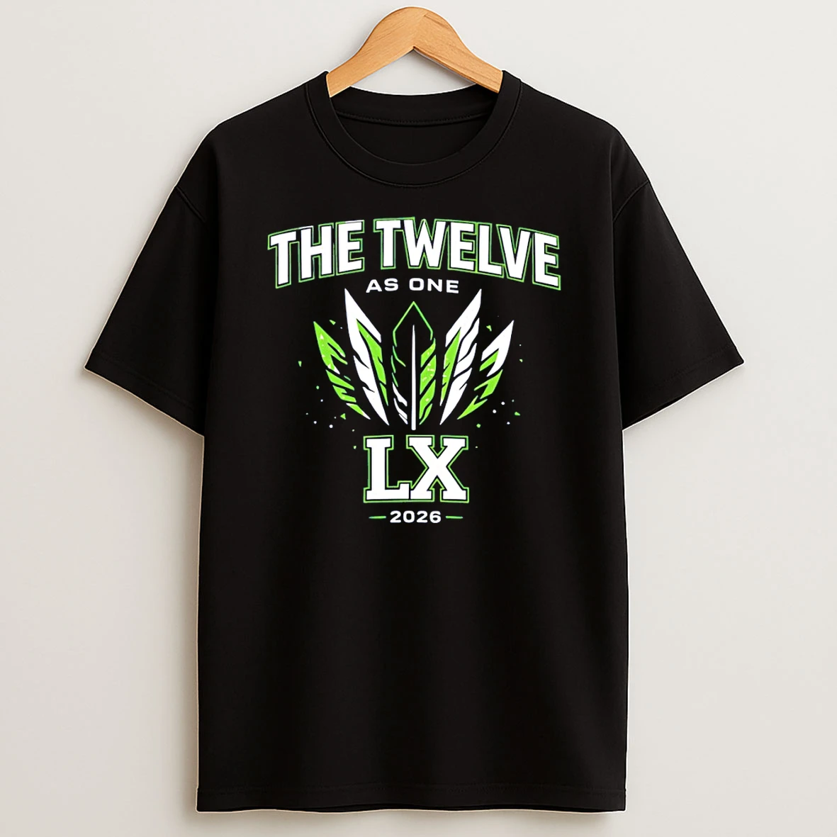 Seattle Seahawks Super Bowl 2026 Champions The Twelve As One Lx 2026 T Shirt