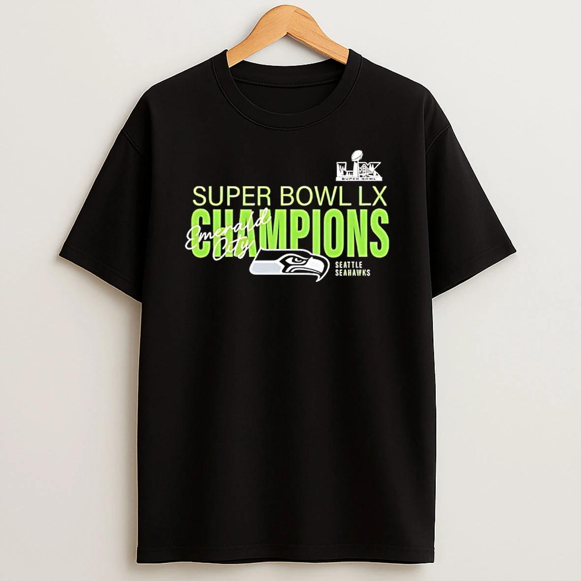 Seattle Seahawks Super Bowl Champions Emerald City T Shirt