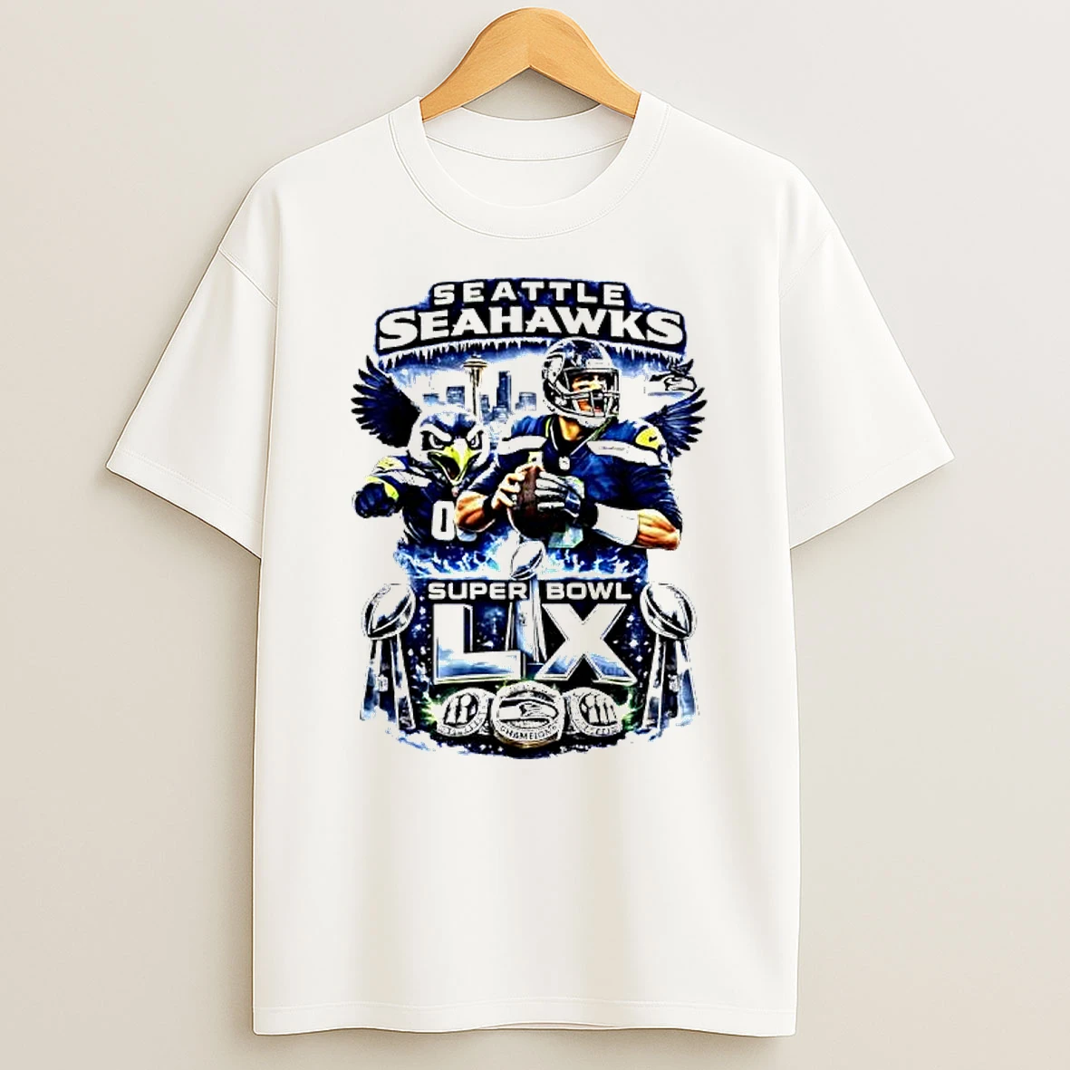 Seattle Seahawks Super Bowl Championship Lx Retro T Shirt