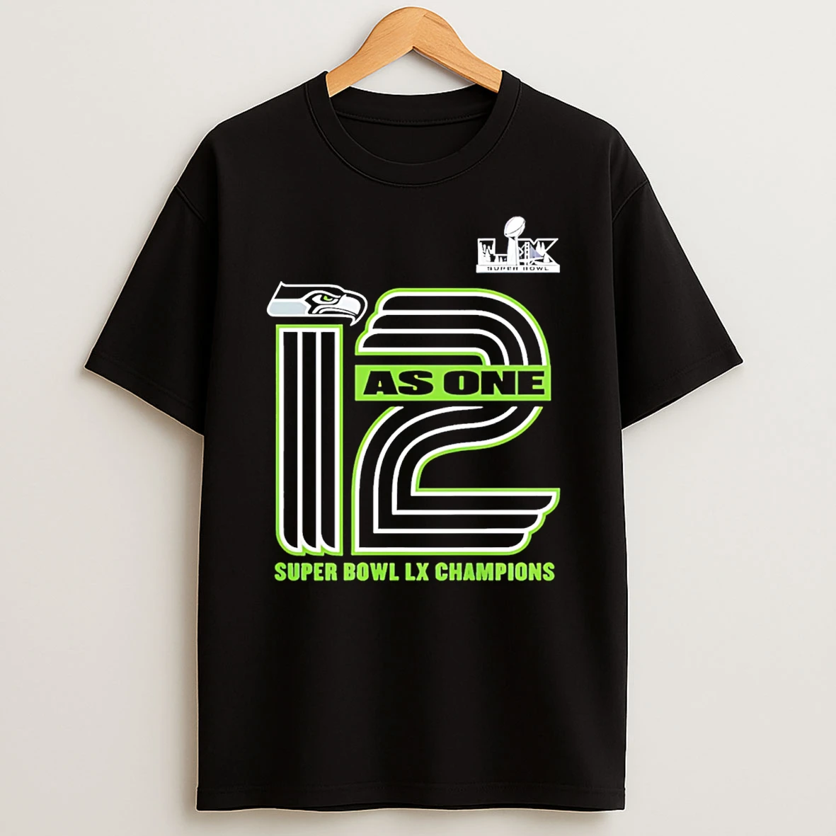 Seattle Seahawks Super Bowl Lx Champions 12 As One T Shirt