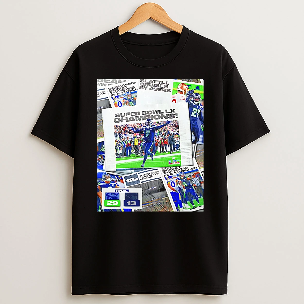 Seattle Seahawks Super Bowl Lx Champions 2026 Above The Fold News T Shirt