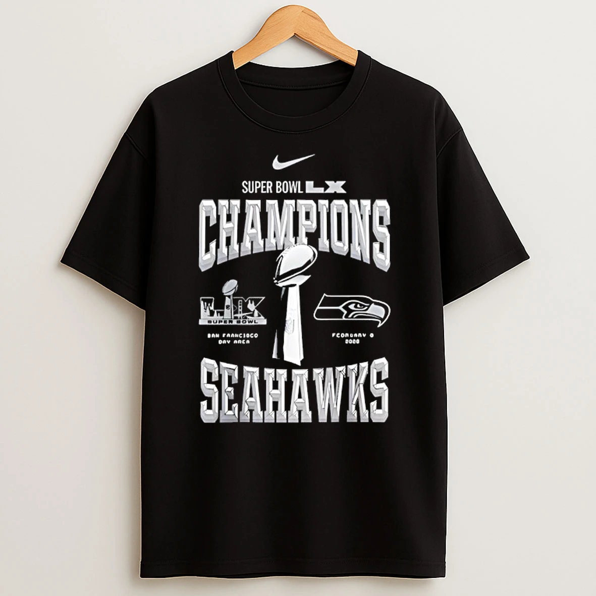 Seattle Seahawks Super Bowl Lx Champions 2026 Locker Room Trophy Collection T Shirt